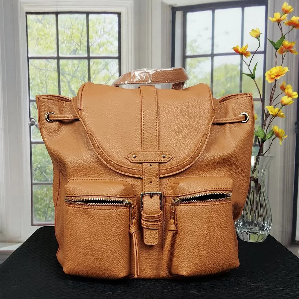 NWT JUSTFAB UTILITY BACKPACK (CASHEW)